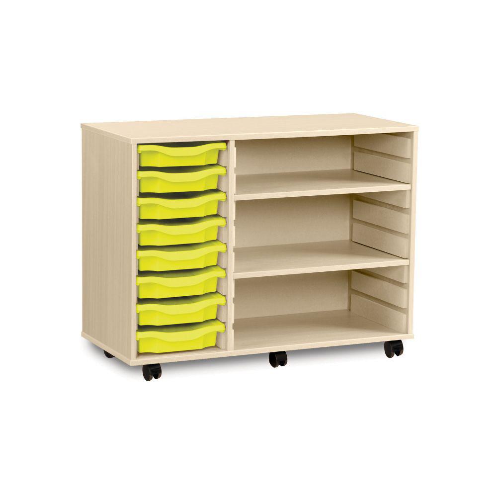 8 Shallow Tray Unit with 2 Shelves