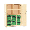 24 Shallow Tray Cupboard with Full Locking Doors