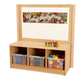 RS Toddler 3 Cubby Unit with Drywipe/Mirror Panel