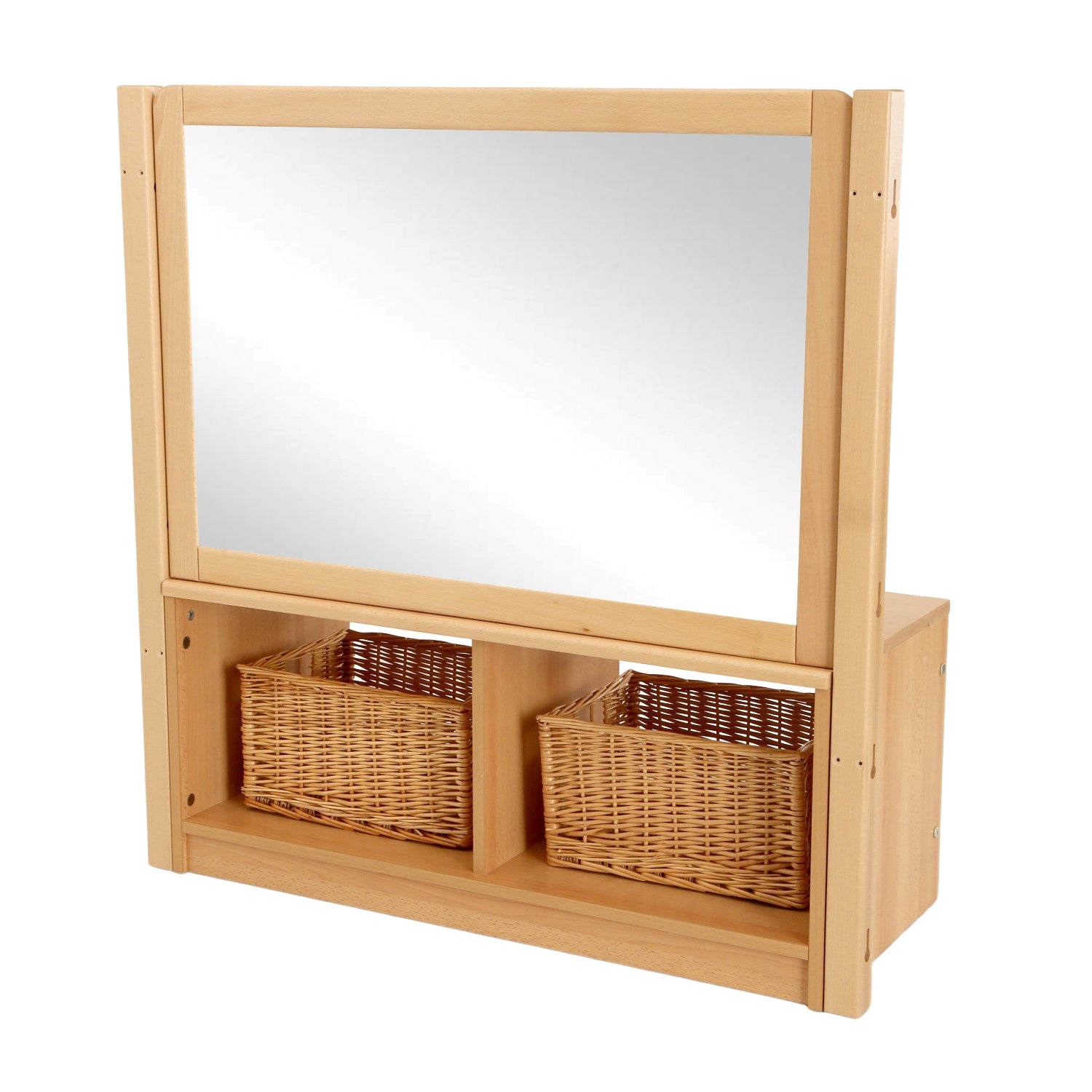 RS Toddler Open 2 Cubby Unit with Mirror/Drywipe Board