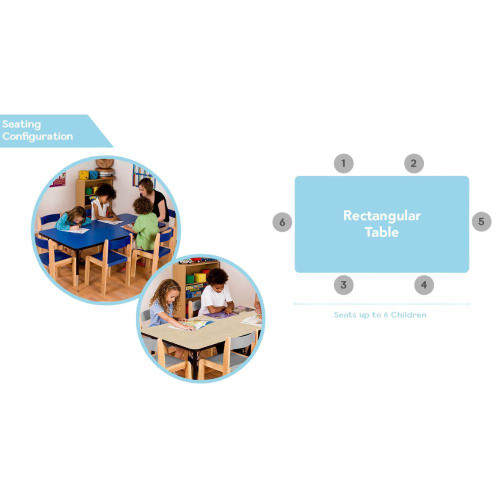Tuf Top Height Adjustable Rectangular Table