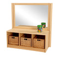 RS Toddler 3 Cubby Unit with Drywipe/Mirror Panel