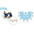 Tuf Top Height Adjustable Horseshoe Table