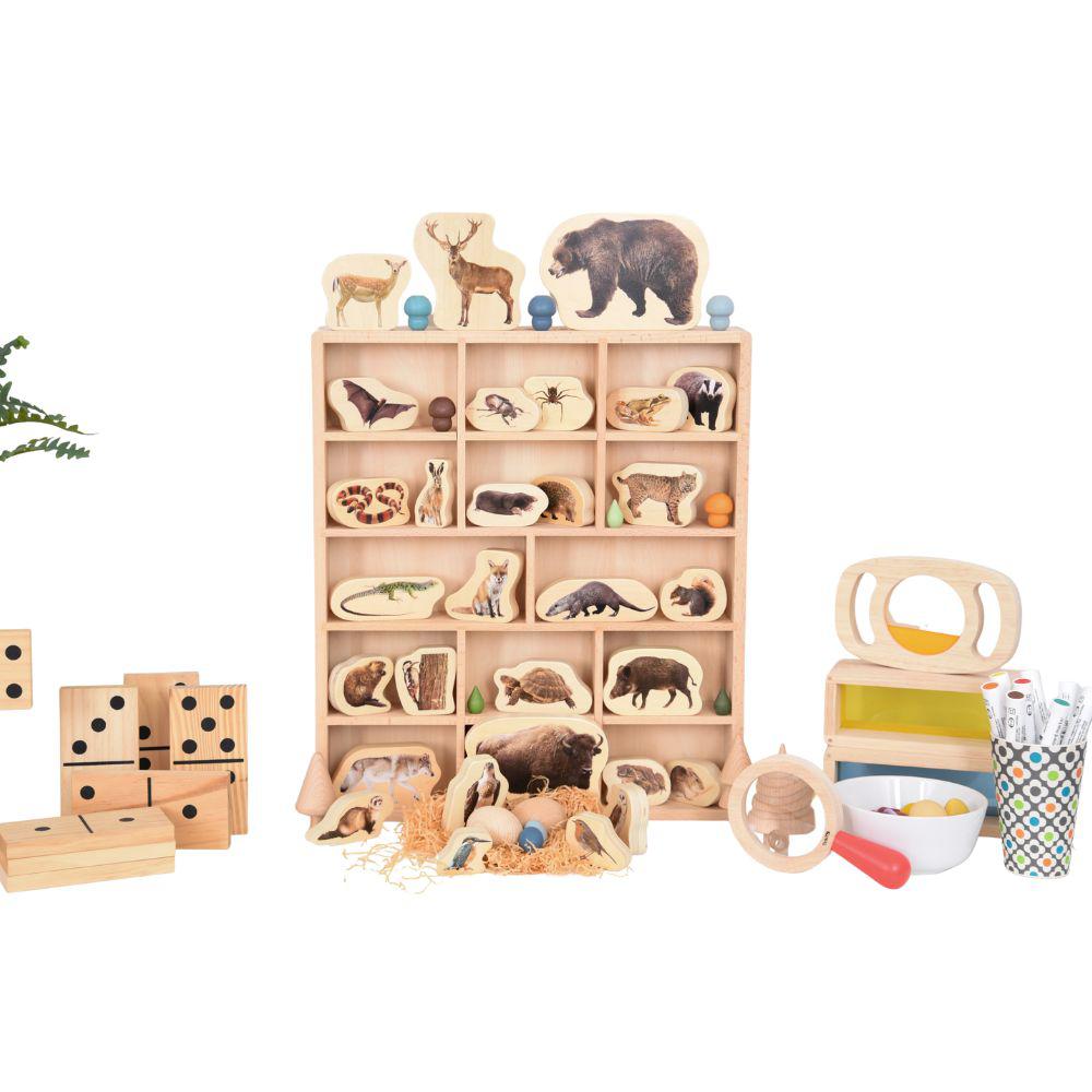 WOODEN SORTING TRAY - 14 WAY
