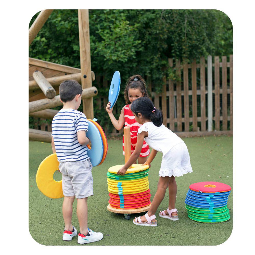 Rainbow Circular Mats & Donut Trolley Set Of 32