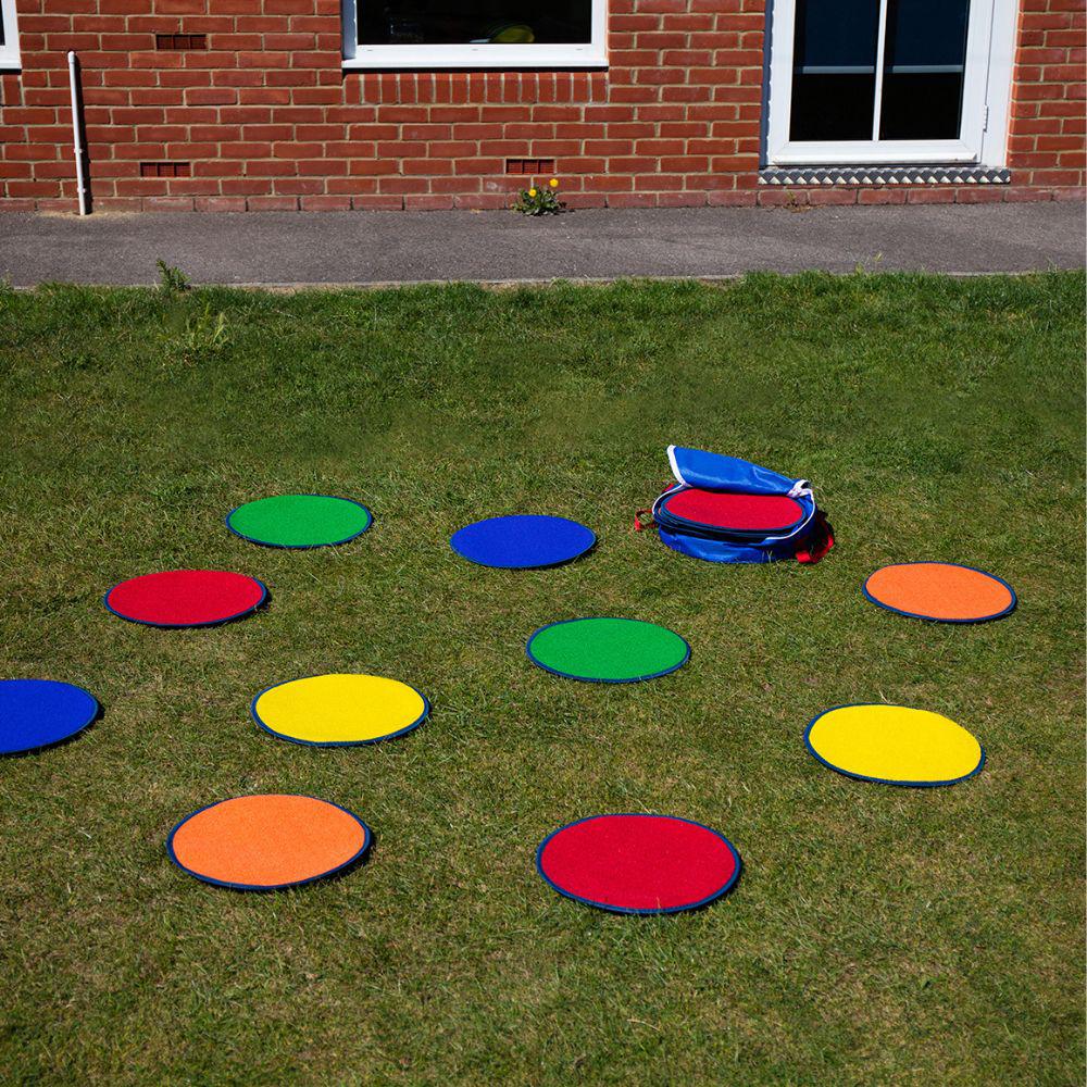 Rainbow Circle Outdoor Mats With Holdall, Pack Of 30