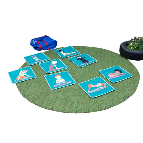 Yoga Position Indoor Outdoor Mini Carpets With Holdall