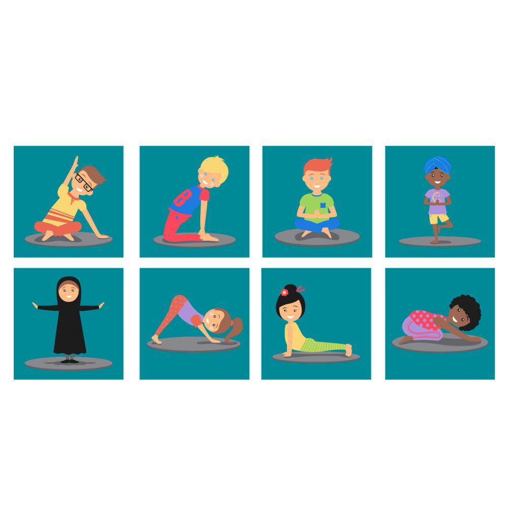 Yoga Position Indoor Outdoor Mini Carpets With Holdall