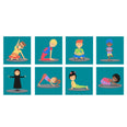 Yoga Position Indoor Outdoor Mini Carpets With Holdall