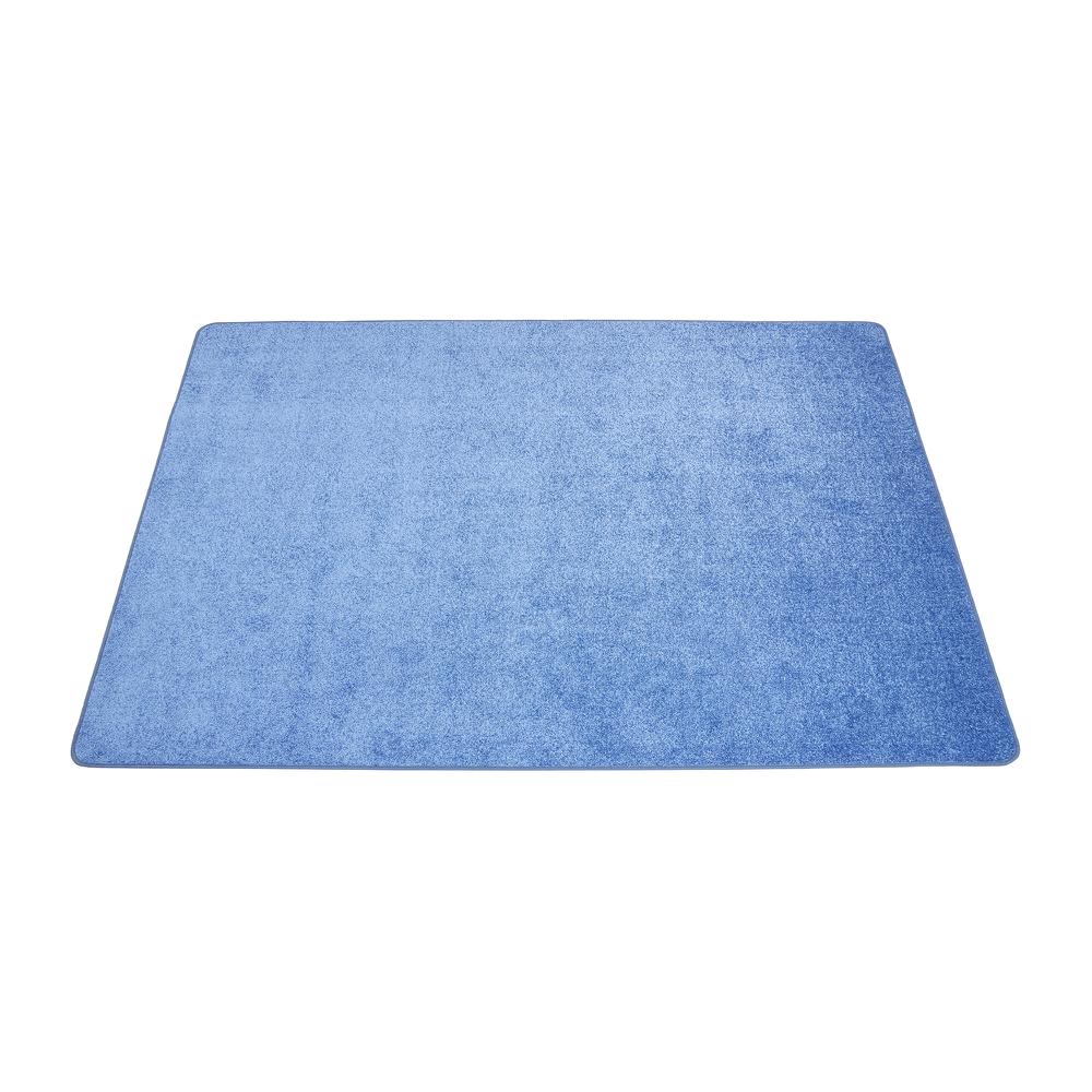 Solid Blue Rectangle Rug