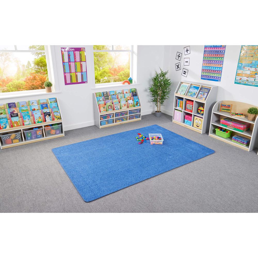 Solid Blue Rectangle Rug