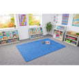 Solid Blue Rectangle Rug