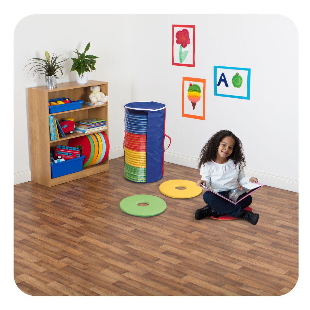 Rainbow Circular Mats Set Of 32 With Holdall