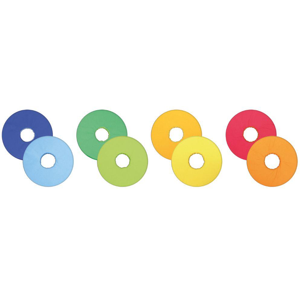 Rainbow Circular Mats Set Of 32 With Holdall