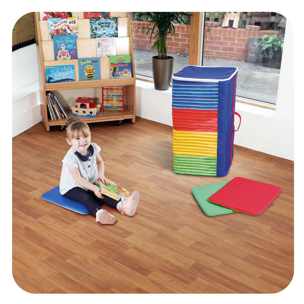 Rainbow Square Mats Set Of 32 With Holdall