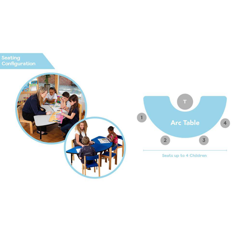 Tuf Top Height Adjustable Arc Table