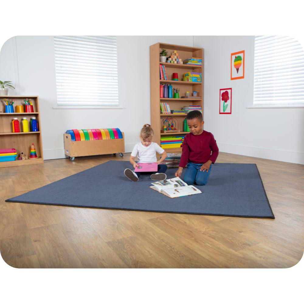 Luxury Super Soft Square Carpet - Grey
