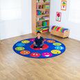 Emotions Faces Interactive Circular Carpet