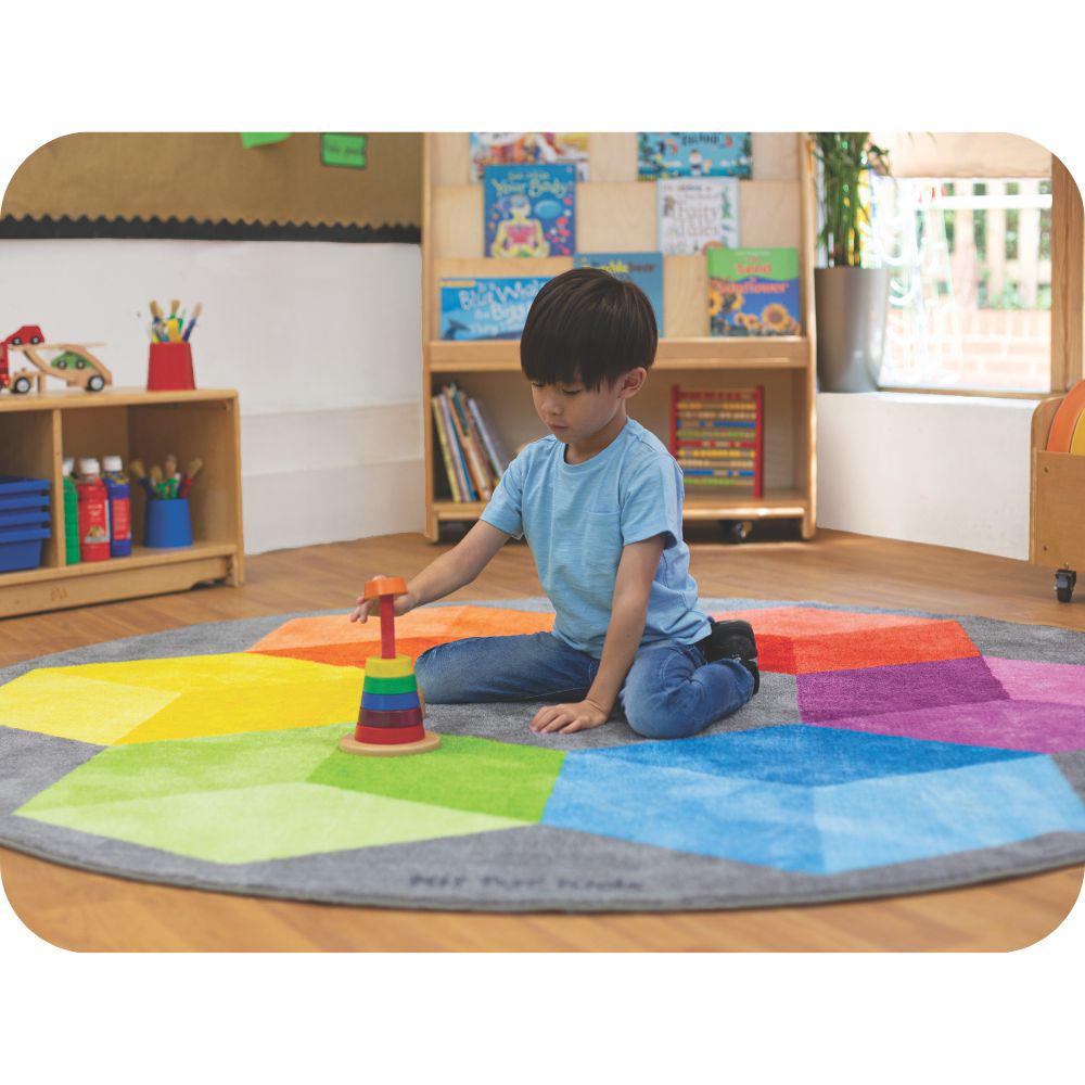 Rainbow Circular Polygons Carpet