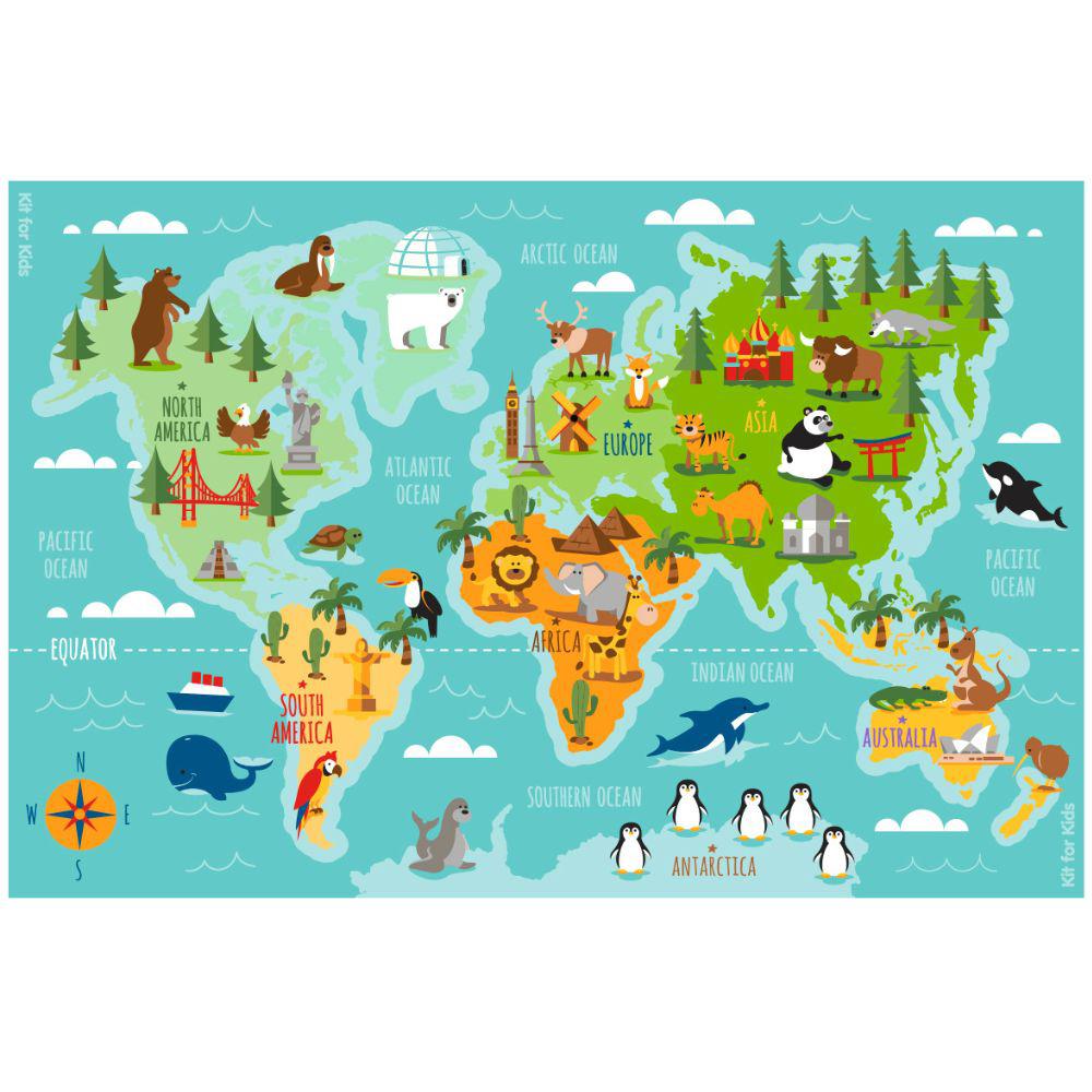 Animals & Places Of The World Carpet