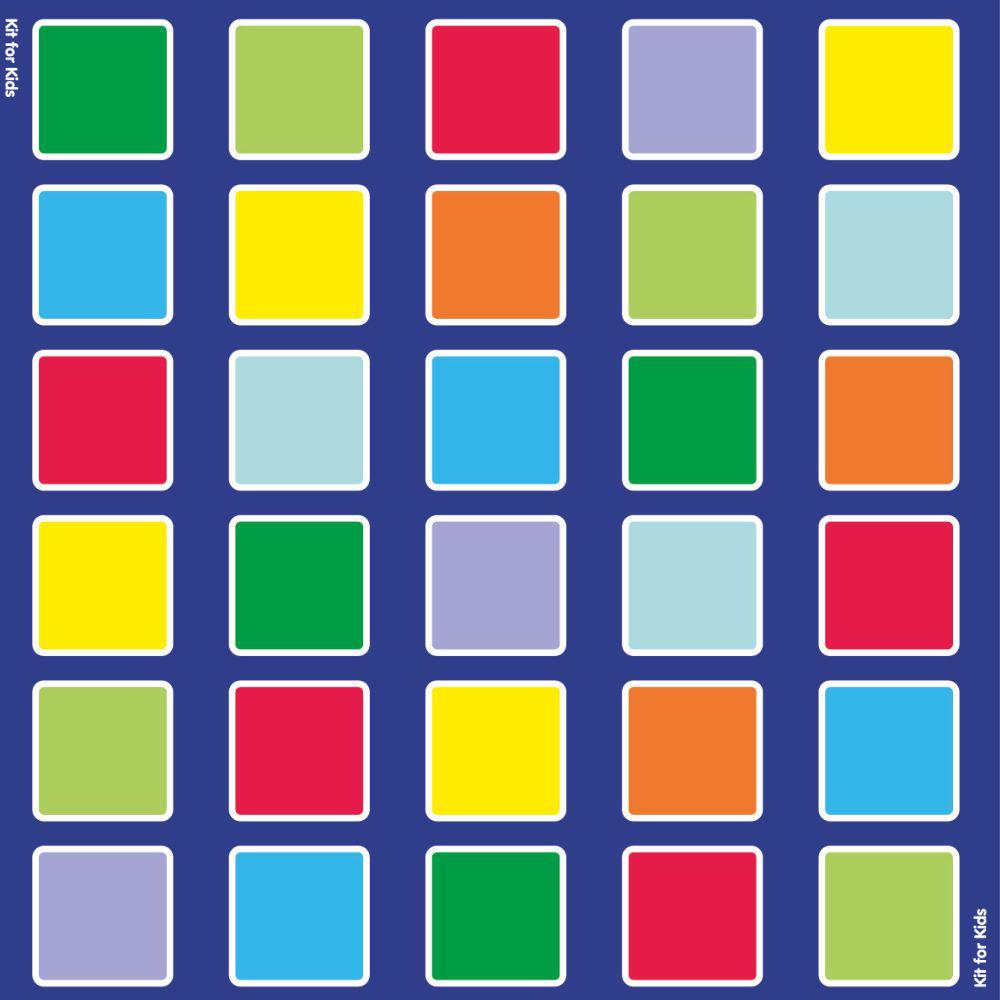 Rainbow Squares Large Placement Carpet