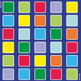 Rainbow Squares Large Placement Carpet