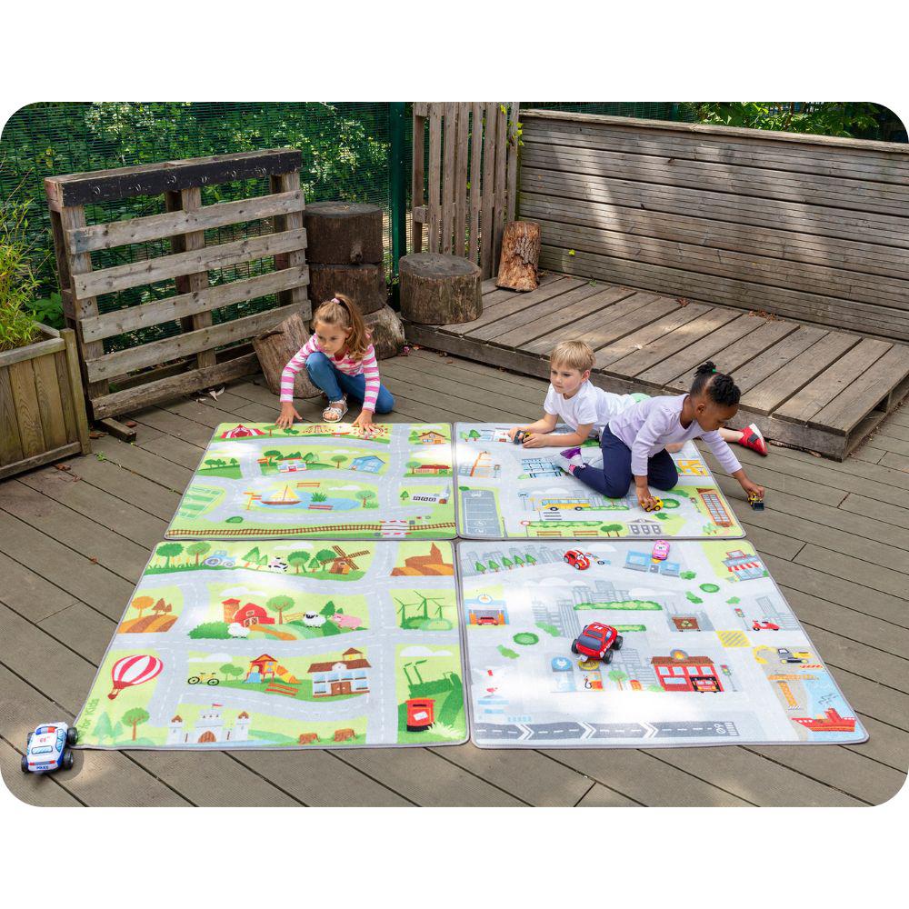 Small World Road Map Set 1 Indoor Outdoor Carpets