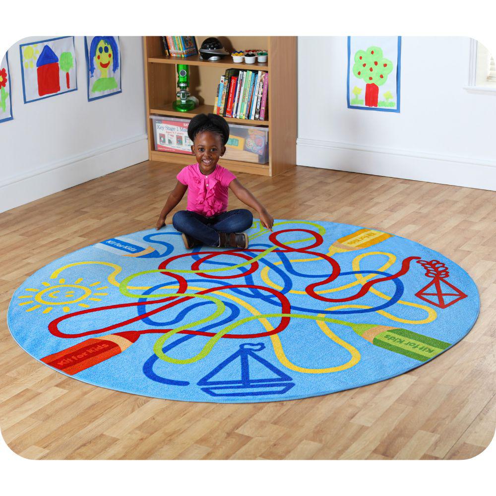 Rainbow Colour Tubes Carpet