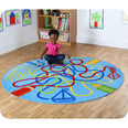 Rainbow Colour Tubes Carpet