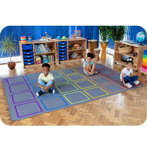 Essentials Rainbow Squares Indoor/Outdoor Carpet