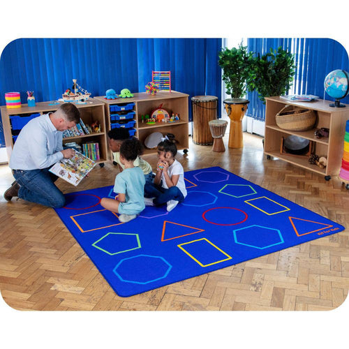Essentials Rainbow Geometric Carpet