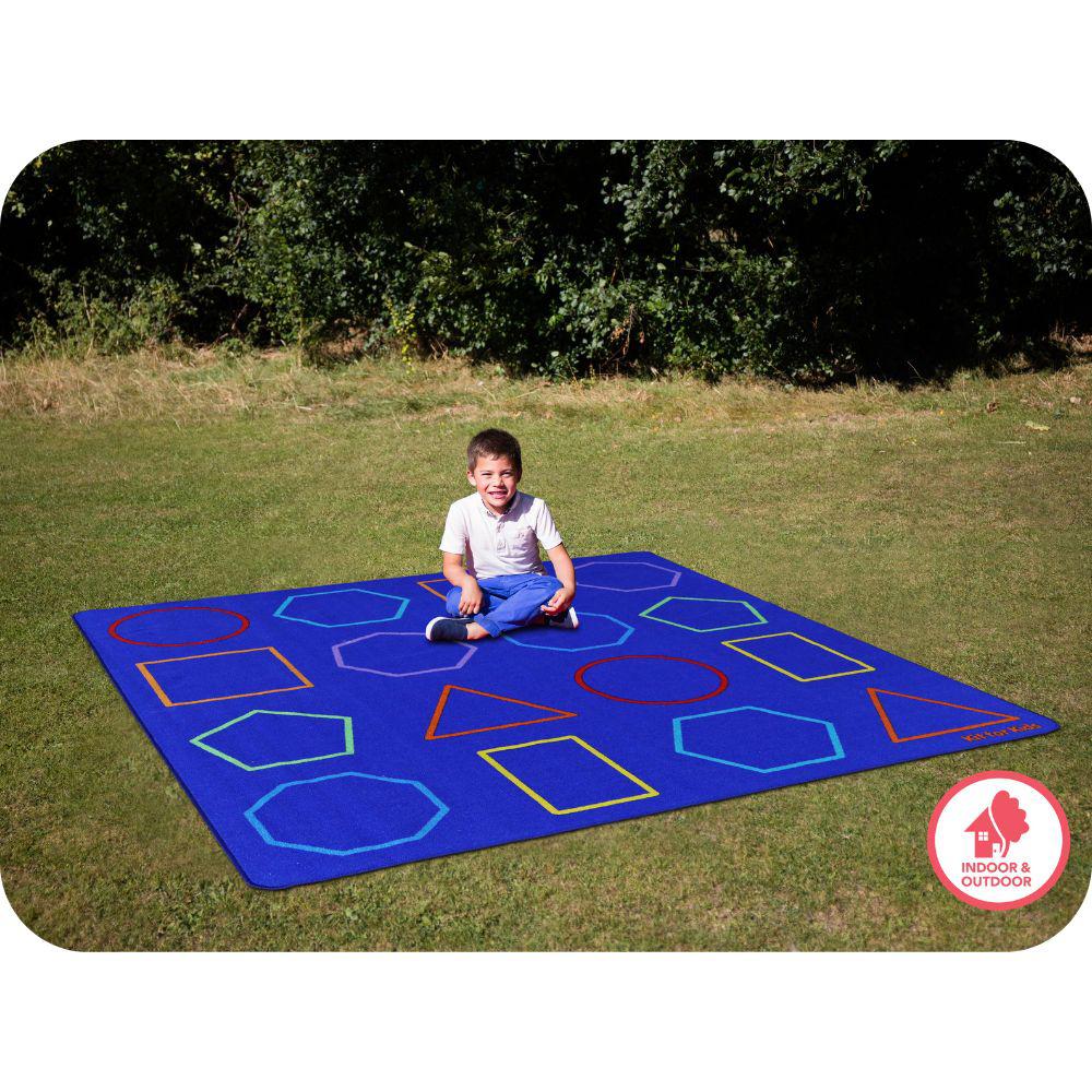 Essentials Rainbow Geometric Carpet
