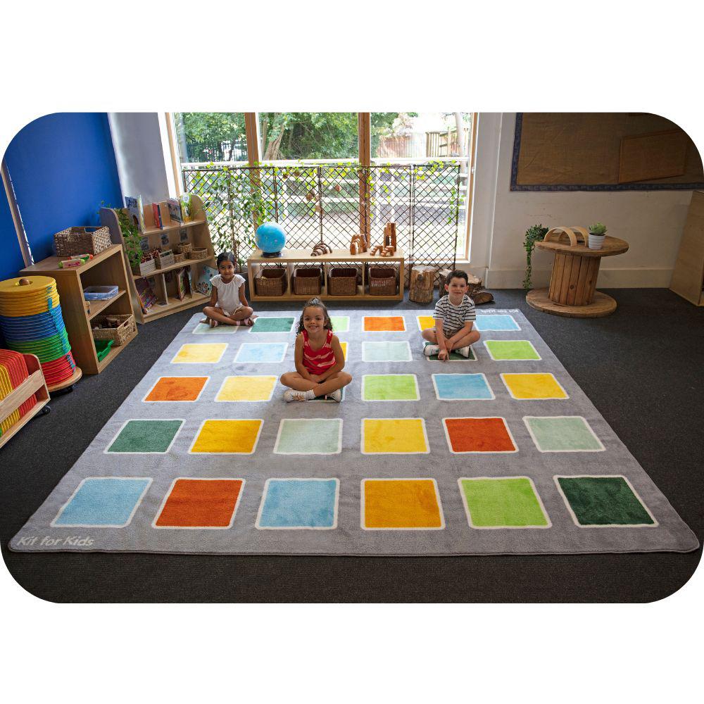 Rainforest Squares Placement Carpet