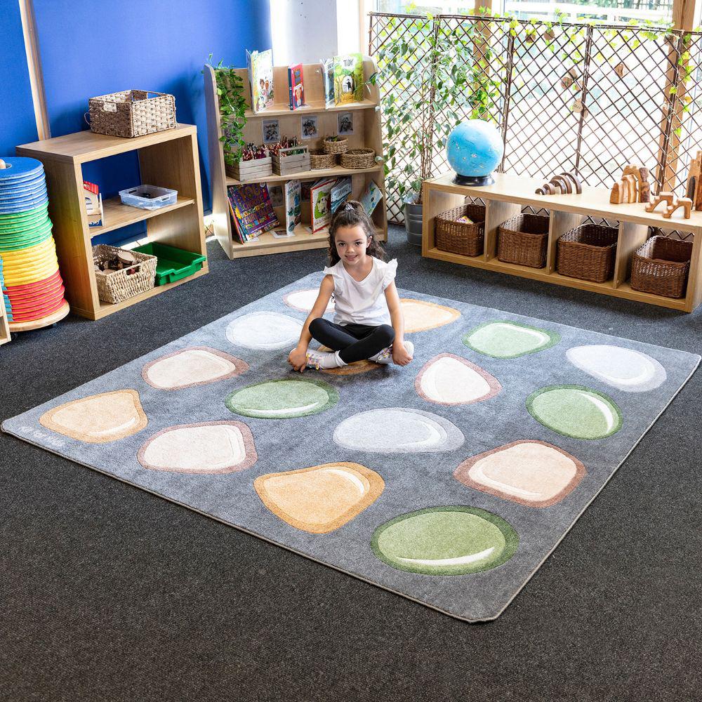 Natural World Carved Pebble Placement Carpet