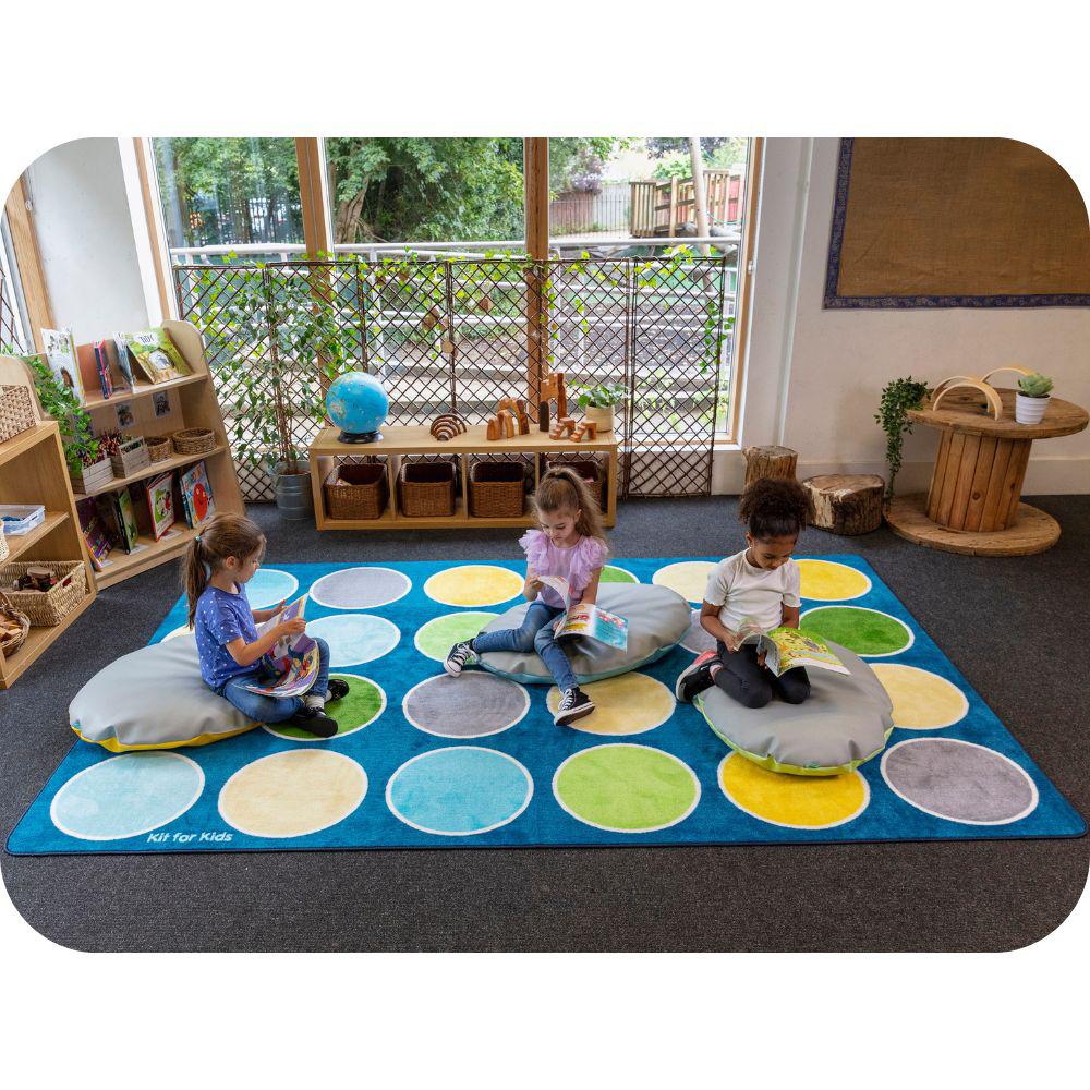 Lake Circles Rectangular Placement Carpet