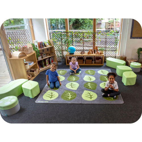 Natural World Carved Leaf Placement Carpet