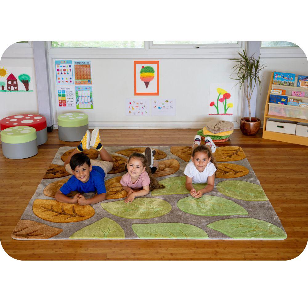 Seasonal Leaves Super Deluxe Carved Carpet