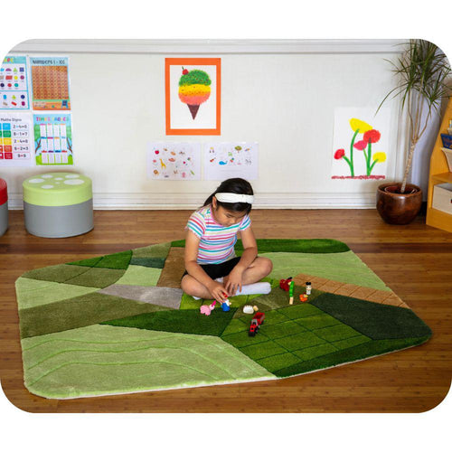 Aerial Landscape Super Deluxe Carved Carpet