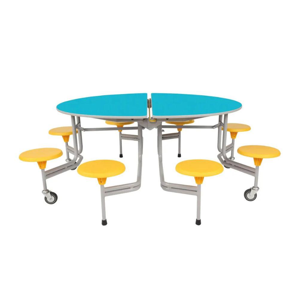 8 Seat Graduate Oval Mobile Foldable Dining Table