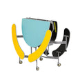 8-12 Seat Graduate Oval Mobile Foldable Bench Dining Table