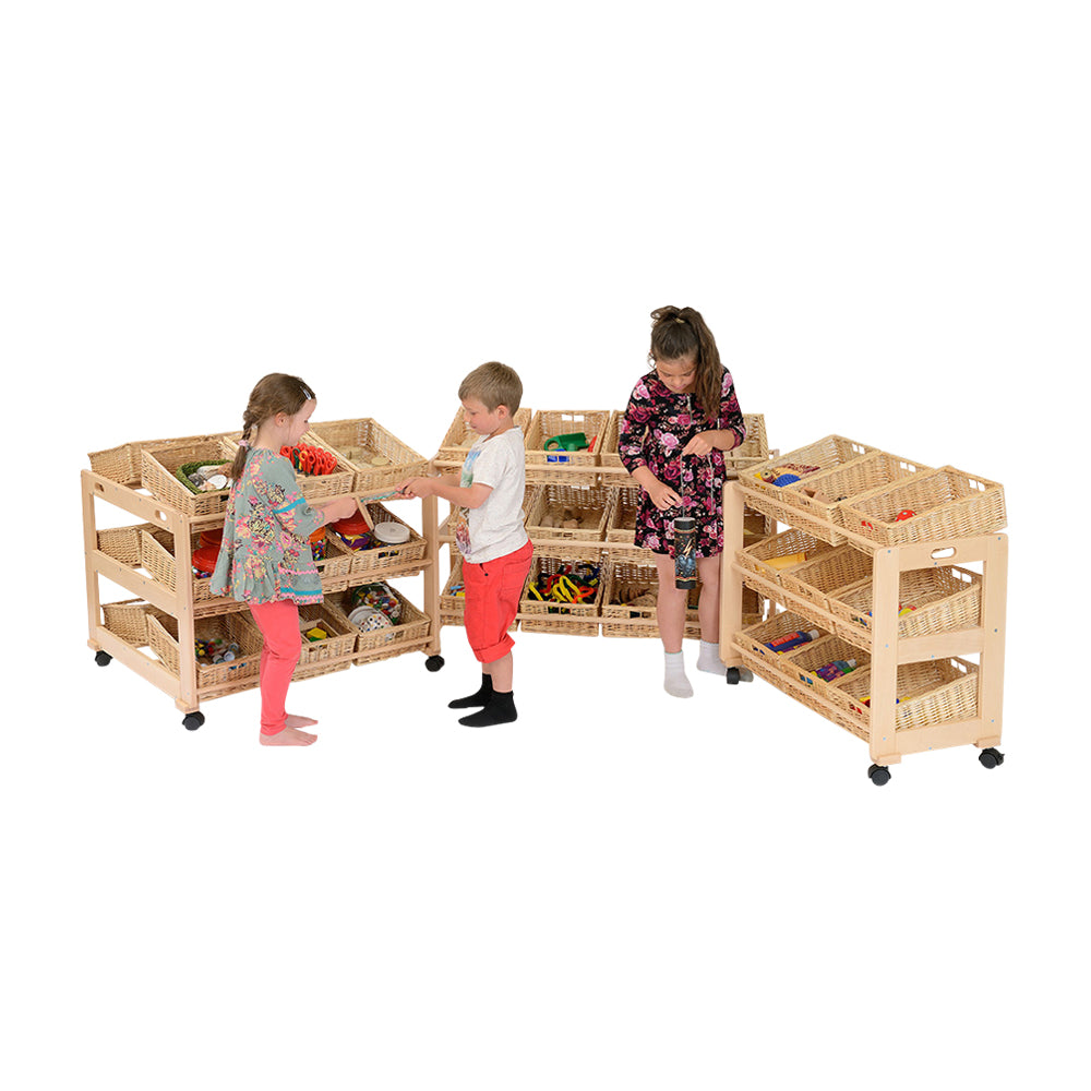 Single 9 Wicker Basket Classroom Tidy