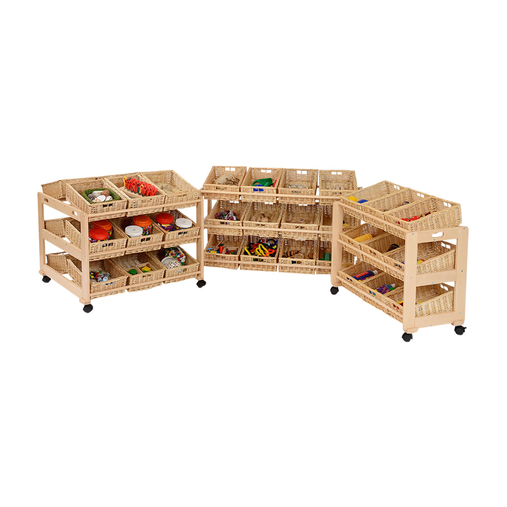 Single 9 Wicker Basket Classroom Tidy