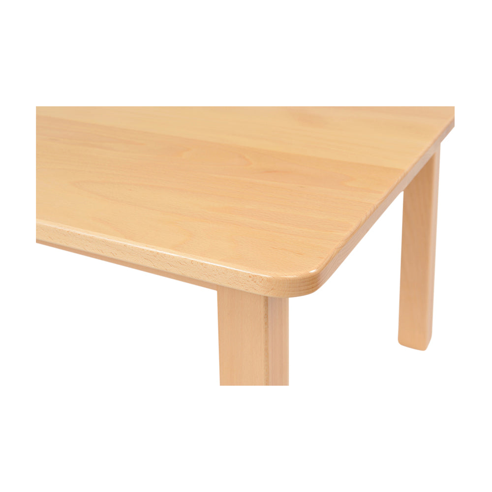 Square Table Solid Beech 690mm