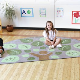 Natural World Semi-Circle Placement Carpet